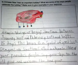 First Writing Piece- Chinese New year