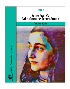 Anne Frank’s Tales from the Secret Annex: CKLA Teacher Guide