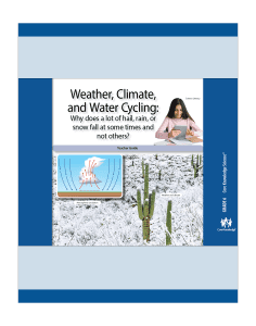 Weather, Climate, and Water Cycling: CKSci Teacher Guide
