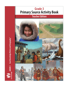 Grade 3 Primary Source Activity Book: CKHG Teacher Edition