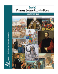Grade 5 Primary Source Activity Book: CKHG Teacher Edition