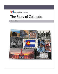 CK In Your State History - Colorado Grade 4: The Story of Colorado Teacher Guide