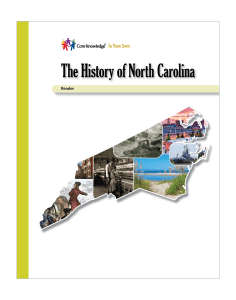CK In Your State History – North Carolina Grade 8: The History of North Carolina Student Reader