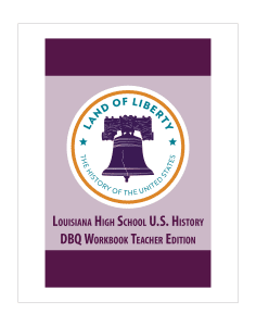 Land of Liberty: Louisiana High School U.S. History DBQ Workbook Teacher Edition