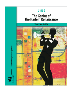 The Genius of the Harlem Renaissance, Volume 1: CKLA Teacher Guide