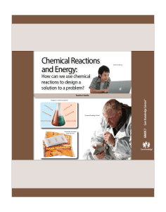 Chemical Reactions and Energy: CKSci Teacher Guide