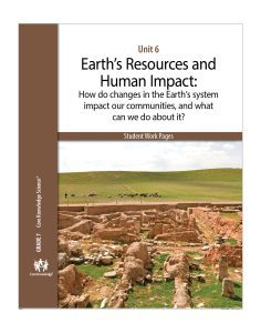 Earth’s Resources and Human Impact: CKSci Student Work Pages