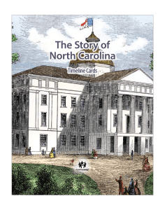 CK In Your State History - North Carolina Grade 4: The Story of North Carolina Timeline Cards
